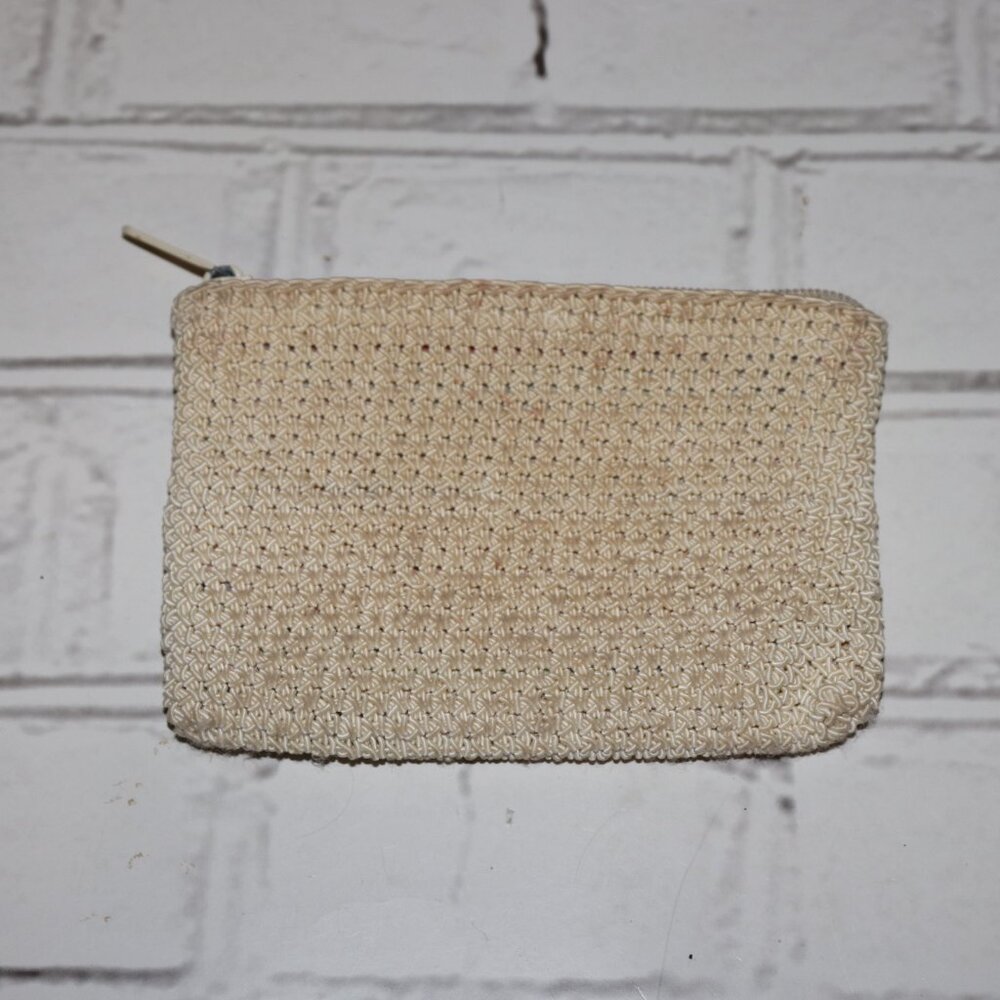🤎✨ Woven Beige Coin Purse · 4"x6" · Zipper Closure